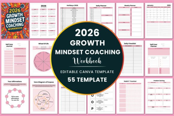2026 Growth Mindset Coaching Workbook: A Practical Guide for Personal and Professional Development