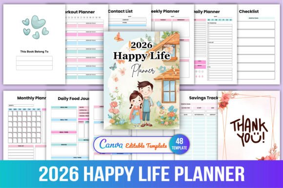🌈 2026 Happy Life Planner Canva: Your Guide to a Balanced and Purposeful Year