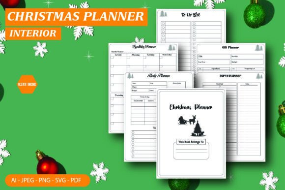 Christmas Planner Interior: A Timeless Typographic Solution