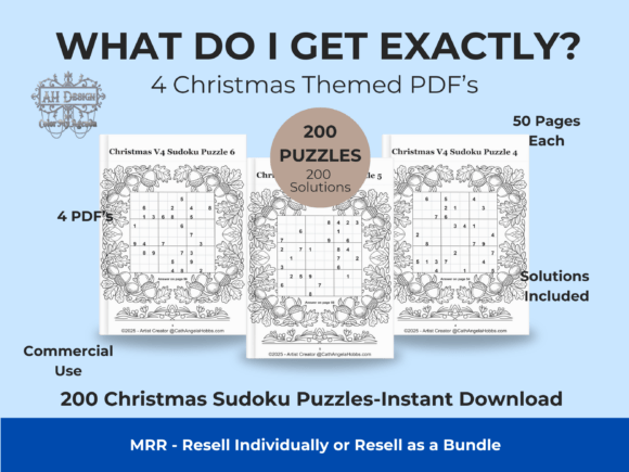 Christmas Themed Sudoku Puzzle Pack