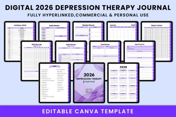 Digital 2026 Depression Therapy Journal