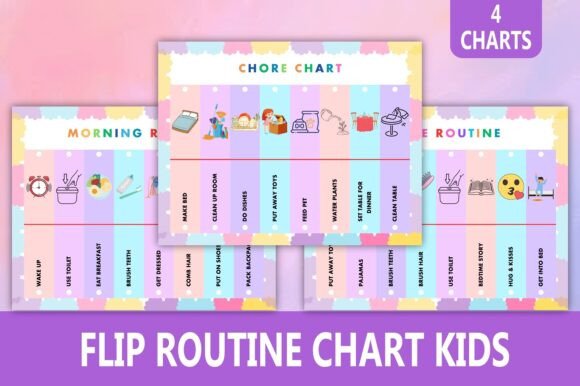 Flip Routine Chart Kids Interior