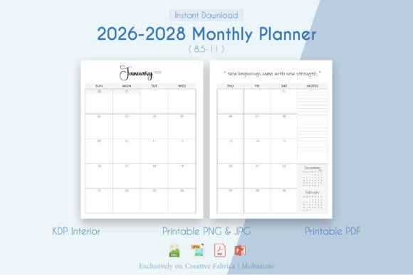 Plan Ahead with Confidence Using the 2026–2028 Monthly Planner