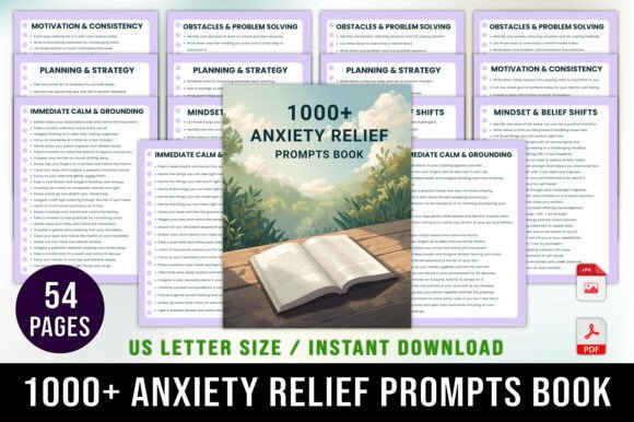 The 1000 Anxiety Relief Prompts Planner: A Modern Solution for Emotional Well-being