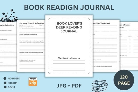 The Ultimate Book Lovers Reading Journal for KDP and Beyond