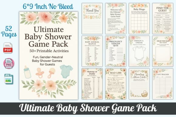 Ultimate Baby Shower Game Pack