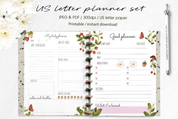 US Letter Paper Size Planner Set: A Practical Tool for Productivity and Creativity